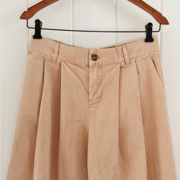 BDG Urban Outfitters NWT Logan Pleated Chino Grandpa Pant Wide Leg Khaki Women S - Picture 4 of 16